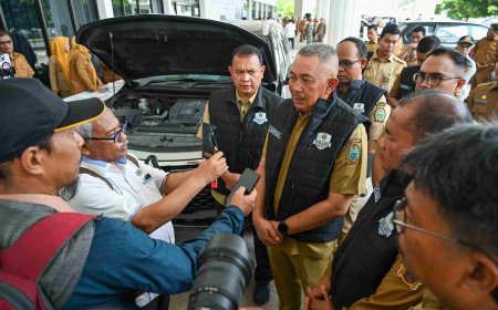 PEMPROV SUMUT GELAR APEL KENDARAAN DINAS 2026, PASTIKAN ASET TERTIB DAN TAAT PAJAK