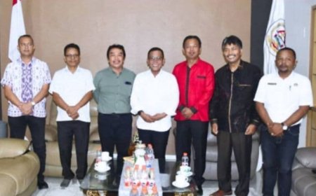 BUPATI TAPTENG TERIMA KUNKER DPRD TAPUT BAHAS DUKUNGAN HIBAH KONI UNTUK PORPROVSU