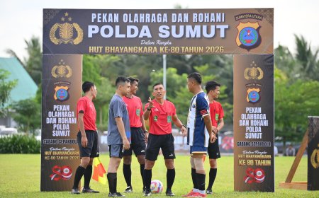 SAMBUT HUT BHAYANGKARA KE-80, POLDA SUMUT GELAR PEKAN OLAHRAGA DAN ROHANI 2026