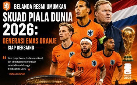 BELANDA RESMI UMUMKAN SKUAD PIALA DUNIA 2026: DEPAY, GAKPO DAN KLUIVERT PILHAN DI LINI DEPAN