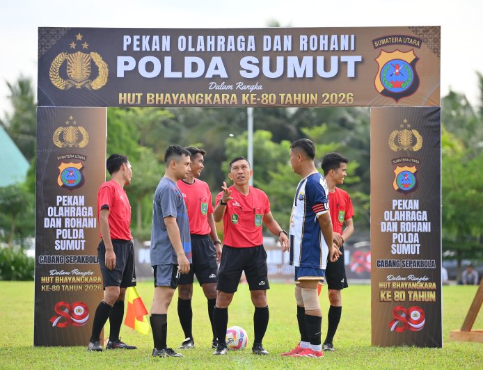SAMBUT HUT BHAYANGKARA KE-80, POLDA SUMUT GELAR PEKAN OLAHRAGA DAN ROHANI 2026