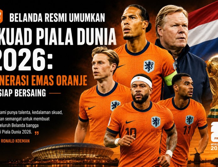 BELANDA RESMI UMUMKAN SKUAD PIALA DUNIA 2026: DEPAY, GAKPO DAN KLUIVERT PILHAN DI LINI DEPAN