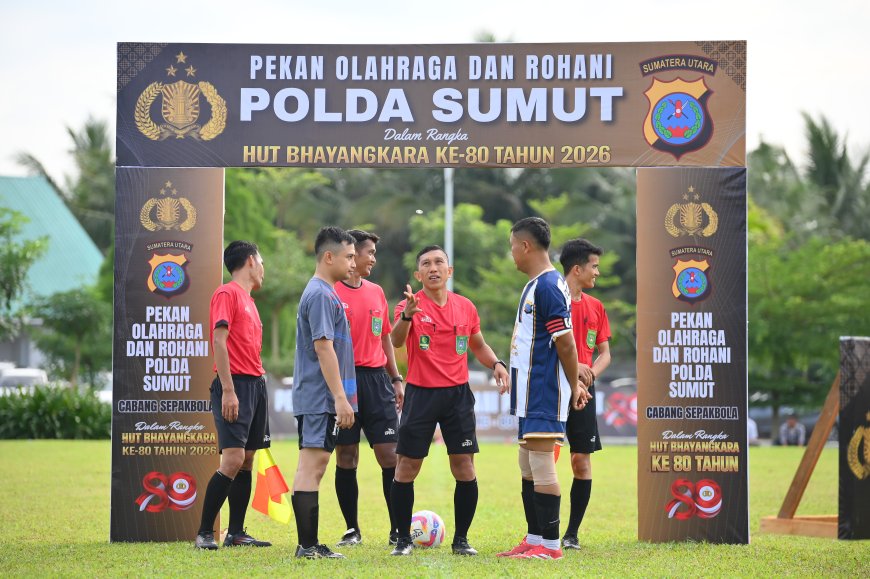 SAMBUT HUT BHAYANGKARA KE-80, POLDA SUMUT GELAR PEKAN OLAHRAGA DAN ROHANI 2026
