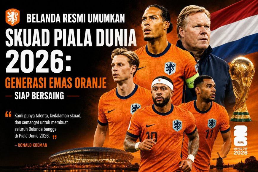 BELANDA RESMI UMUMKAN SKUAD PIALA DUNIA 2026: DEPAY, GAKPO DAN KLUIVERT PILHAN DI LINI DEPAN