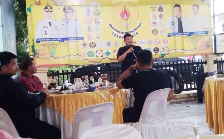 Hatunggal Siregar Kunjungi KONI Labuhanbatu, Pompa Semangat Atlet Hadapi Porprovsu 2026
