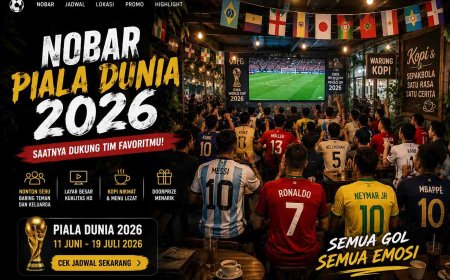 46 Titik Nobar Resmi Piala Dunia 2026 di Medan, Dari Warkop hingga Hotel Mewah