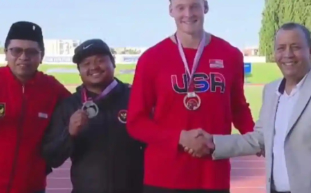 Reza Perangin-angin Raih Medali Perak Indonesia di World Para Athletics Grand Prix Tunisia 2026