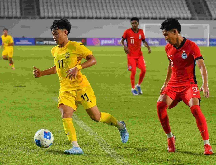 MALAYSIA TAKLUKKAN SINGAPURA 3-0 PADA LAGA PEMBUKA GRUP B PIALA AFF U-19 2026