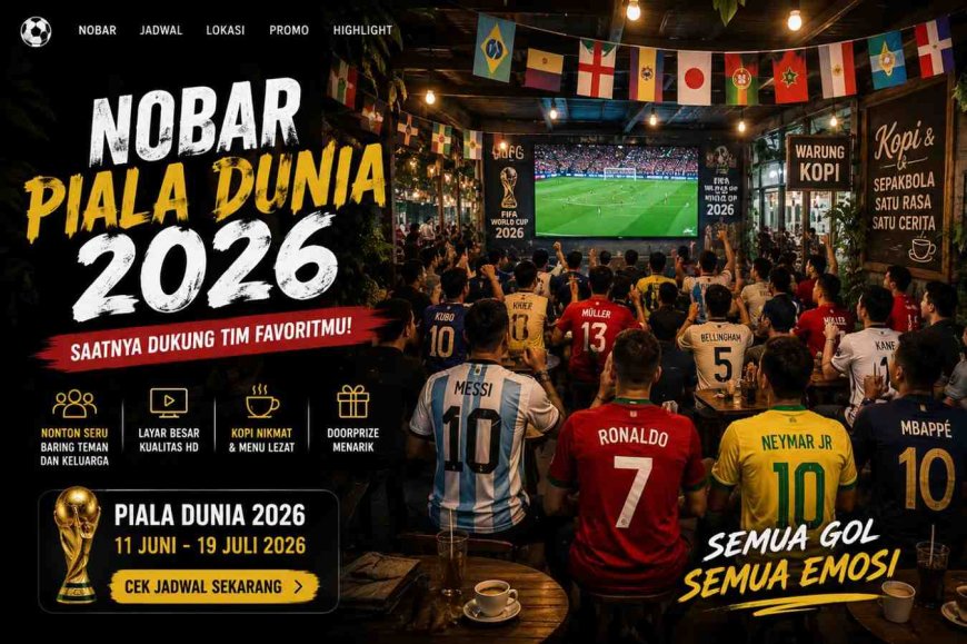 46 Titik Nobar Resmi Piala Dunia 2026 di Medan, Dari Warkop hingga Hotel Mewah