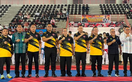 Dukung Pembinaan Karate, KONI Sumut Hadiri Pembukaan Kejurda Inkanas Piala Kapolda Cup VII