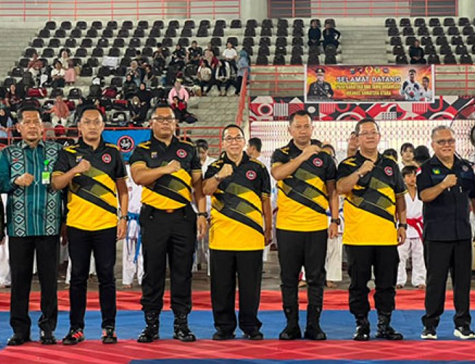 Dukung Pembinaan Karate, KONI Sumut Hadiri Pembukaan Kejurda Inkanas Piala Kapolda Cup VII