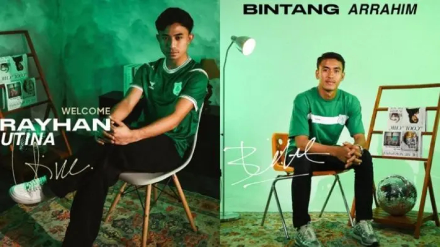 Pemain Muda PSMS Medan  Rayhan Utina dan Bintang Arrahim Resmi Bergabung