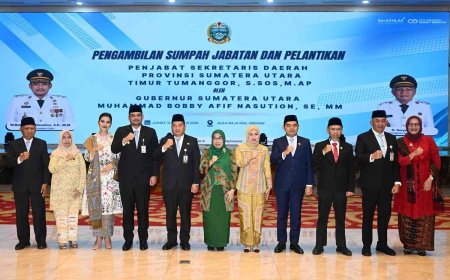 Bobby Nasution Lantik Timur Tumanggor sebagai Pj Sekdaprov Sumut, Titip Tiga Pesan