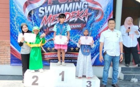 Perenang Cilik 7 Tahun Nadira Mandalika Raih Dua Medali di Fun Swimming Merdeka 2026