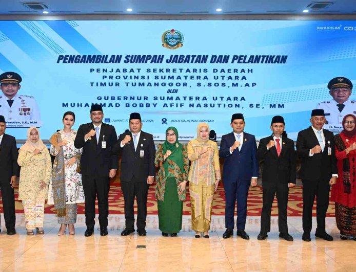 Bobby Nasution Lantik Timur Tumanggor sebagai Pj Sekdaprov Sumut, Titip Tiga Pesan
