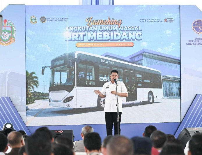 Gubsu Bobby Luncurkan BRT Mebidang, Siapkan Transportasi Terintegrasi dan Sekali Bayar