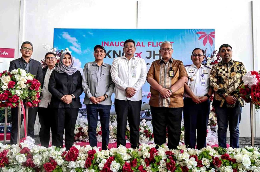 Gubsu Bobby Resmikan Penerbangan Perdana Wings Air Kualanamu–Mandailing Natal