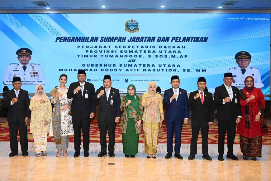 Bobby Nasution Lantik Timur Tumanggor sebagai Pj Sekdaprov Sumut, Titip Tiga Pesan