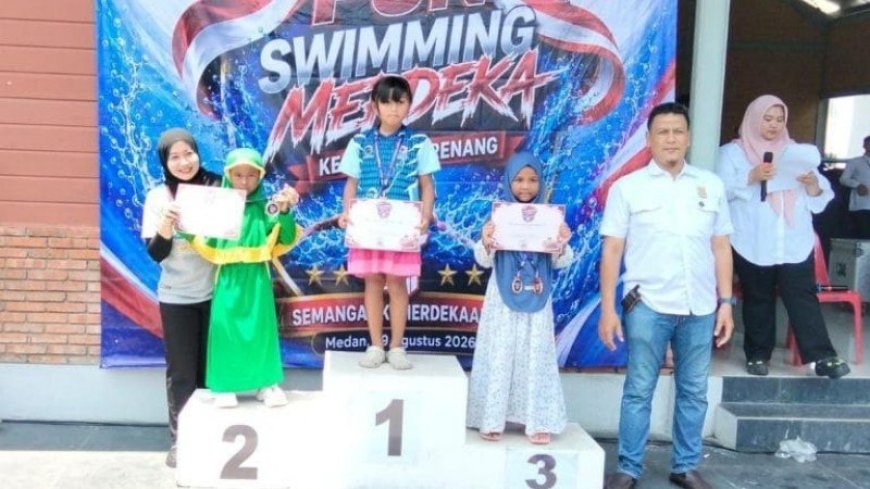 Perenang Cilik 7 Tahun Nadira Mandalika Raih Dua Medali di Fun Swimming Merdeka 2026