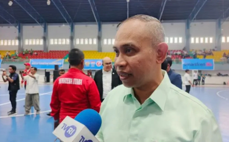 Dispora Sumut Restui Bola Tangan Berlatih di GOR Futsal Pancing